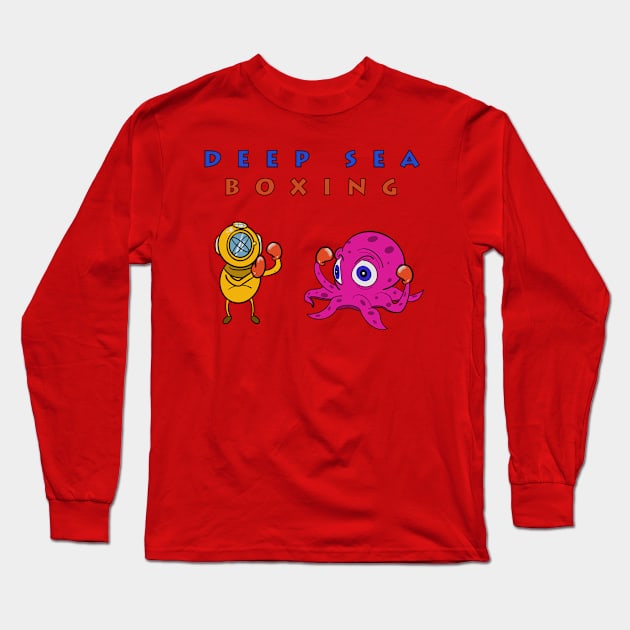 Deep Sea Boxing Long Sleeve T-Shirt by Milasneeze